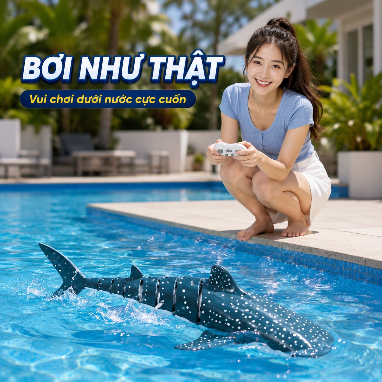 Đồ chơi cá voi điều khiển dưới nước