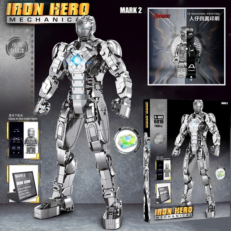Đồ chơi xếp hình Iron Man MK2 1168 chi tiết - 6016