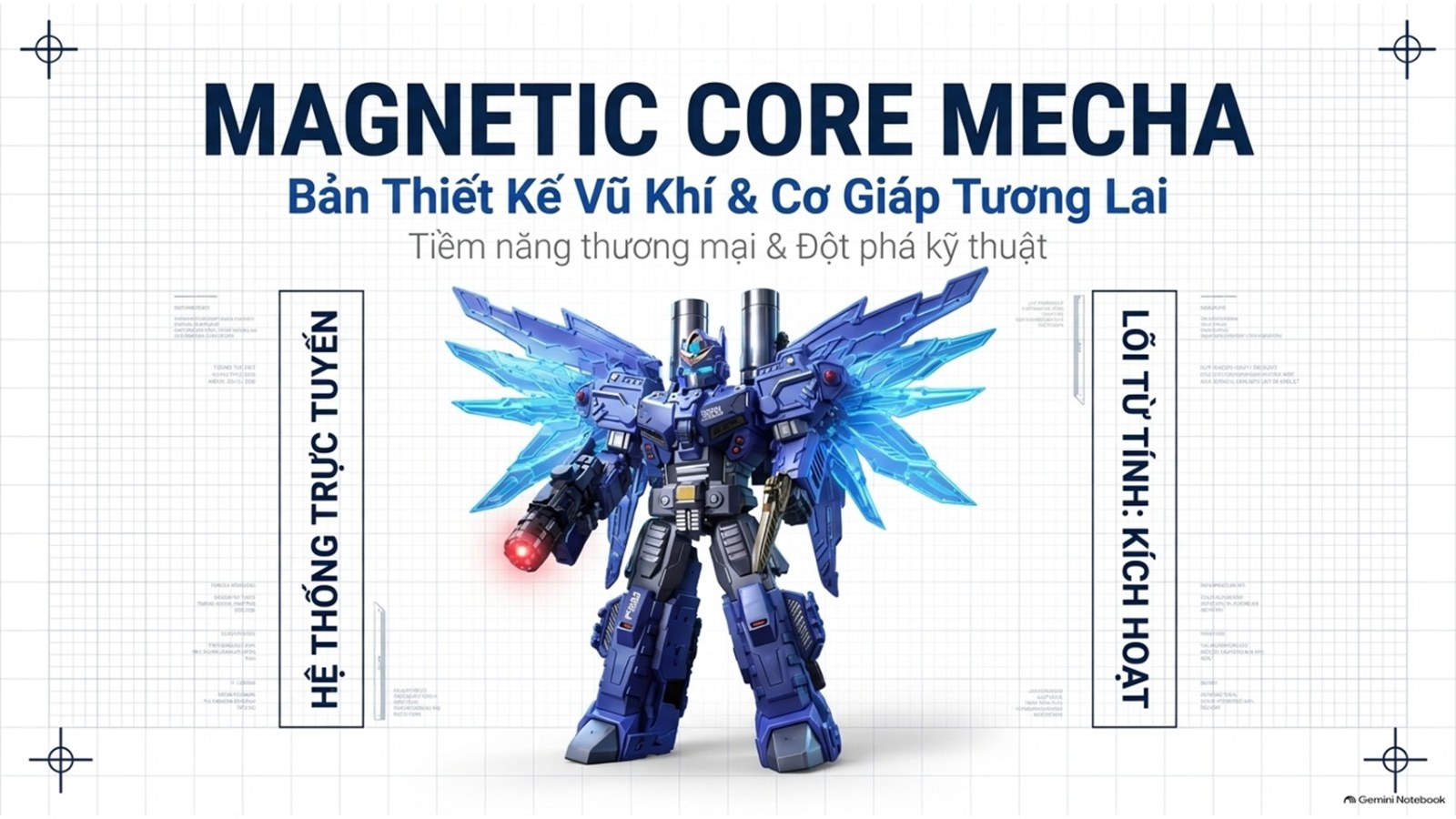 Đồ chơi lego Robot Từ Tính CONGHUINAOGUA Xanh Tím - 6220