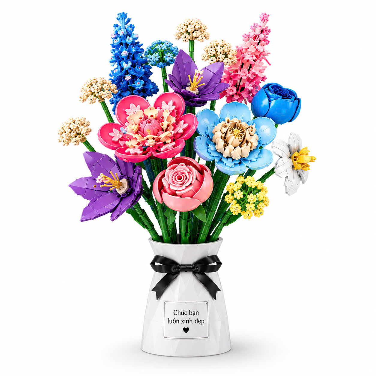 Copy of BỘ LẮP RÁP HOA TÍM JIE STAR PURPLE FLOWERS JJ9258 (624 CHI TIẾT)