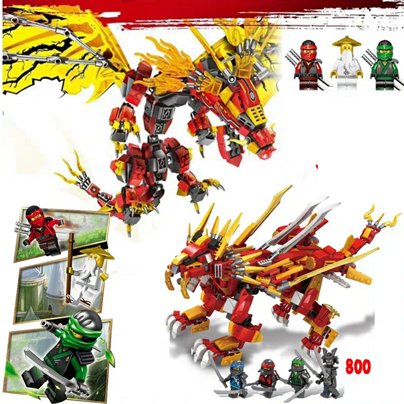 Lắp ráp lego Ninja Rồng Sấm Sét báo lửa - LEDOU 76012