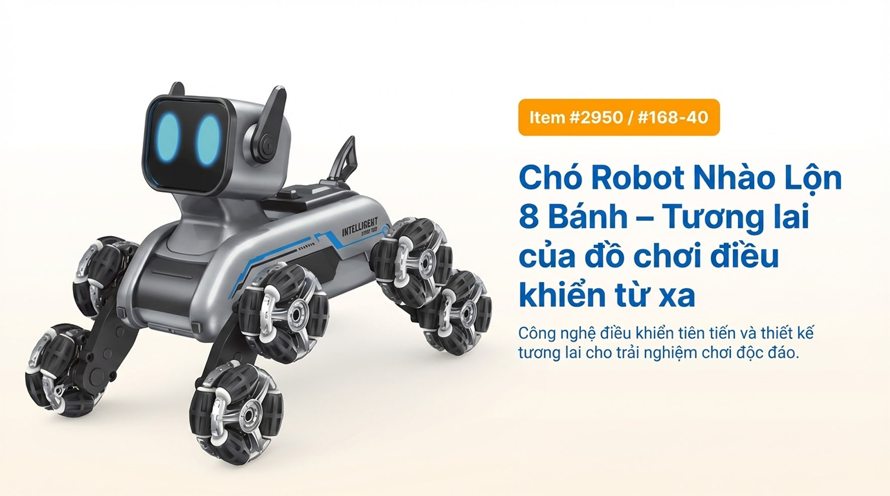 Chó Robot Thông Minh Nhào Lộn 8 Bánh – Đồ Chơi Công Nghệ Đa Năng Bắn Bom Nước
