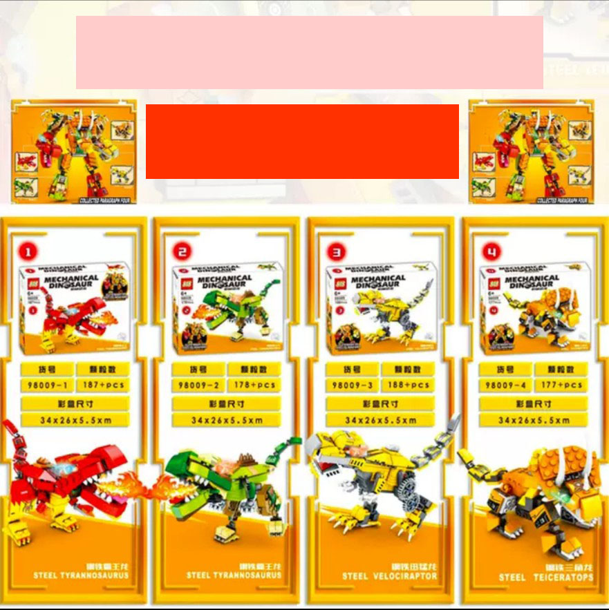 Lắp ráp lego khủng long biến hình robot - 98009