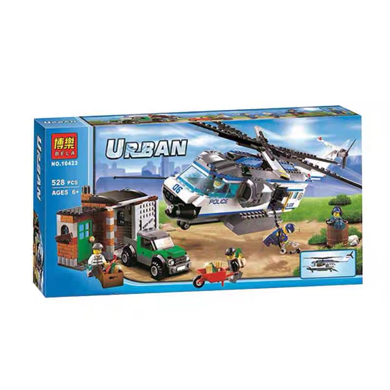 Lắp ráp Lego City máy bay cảnh sát 528 miếng ghép - BELA 10423