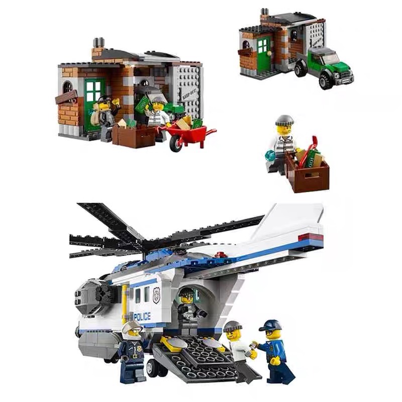 Lắp ráp Lego City máy bay cảnh sát 528 miếng ghép - BELA 10423