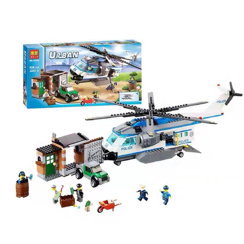 Lắp ráp Lego City máy bay cảnh sát 528 miếng ghép - BELA 10423