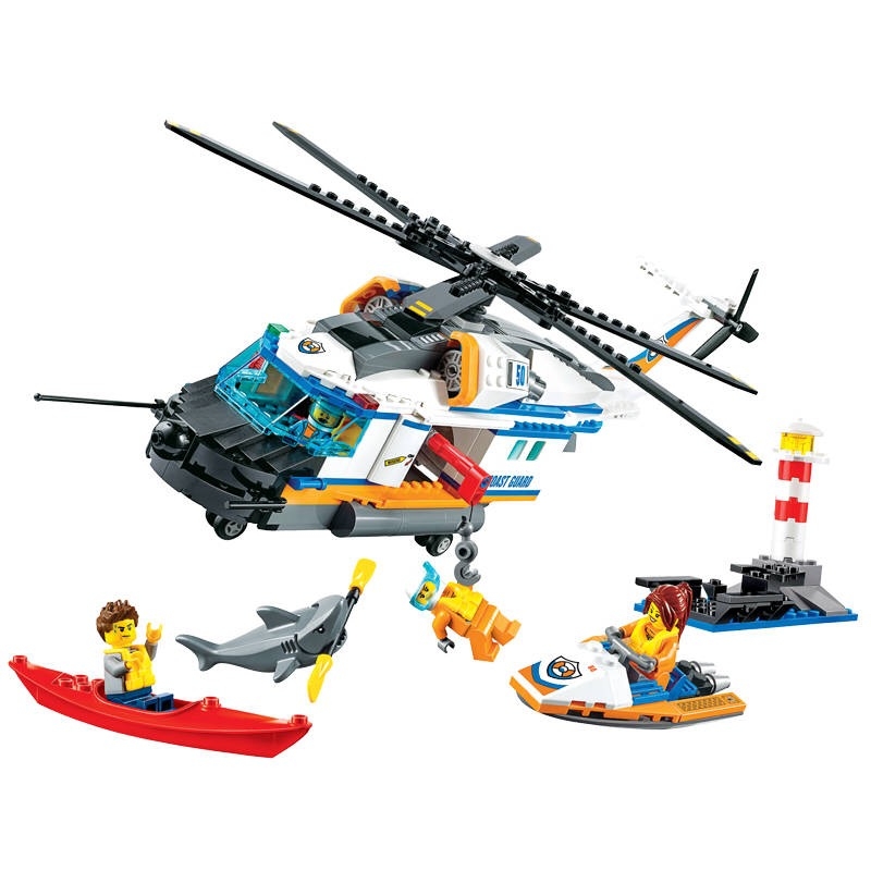 Lắp ráp Lego City máy bay cứu hộ 439 miếng ghép - Bela 10754