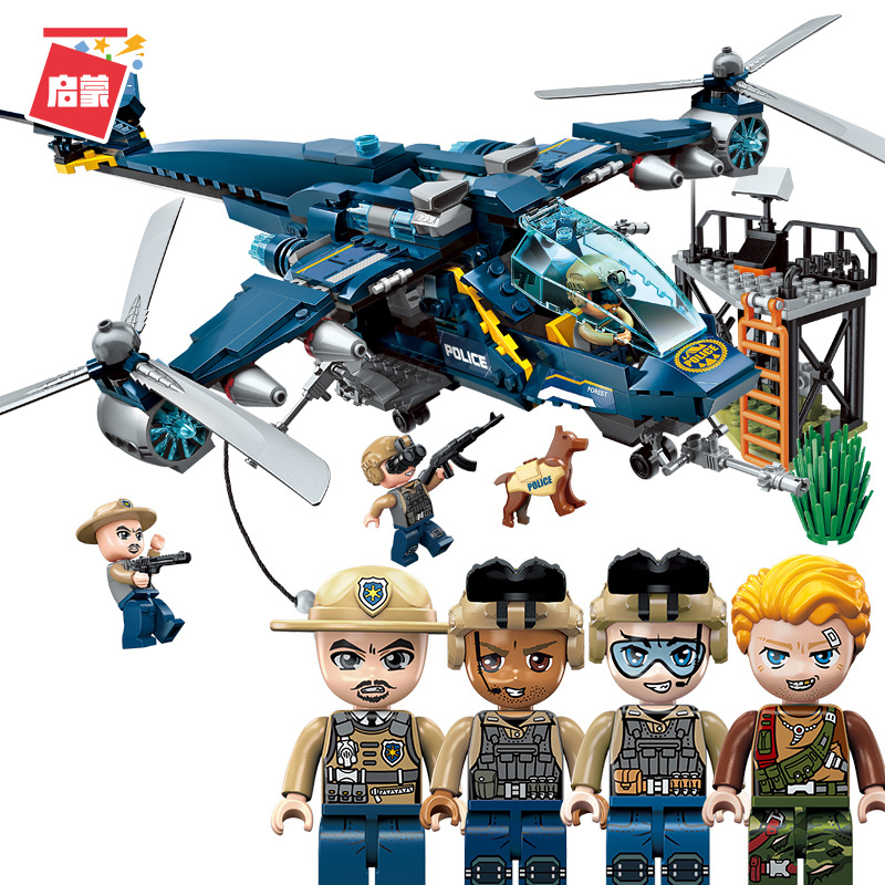 Lắp ráp Lego City máy bay cảnh sát bảo vệ rừng 402 miếng ghép - Enlighten 1922