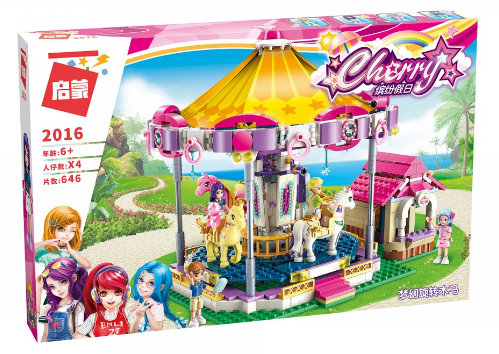 Lắp ráp lego vòng quay xích đu ngựa pony - Enlighten 2016