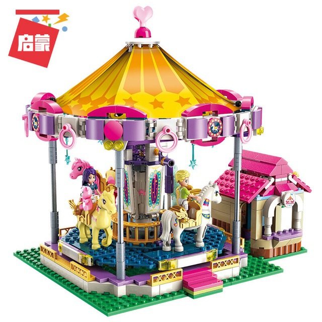 Lắp ráp lego vòng quay xích đu ngựa pony - Enlighten 2016