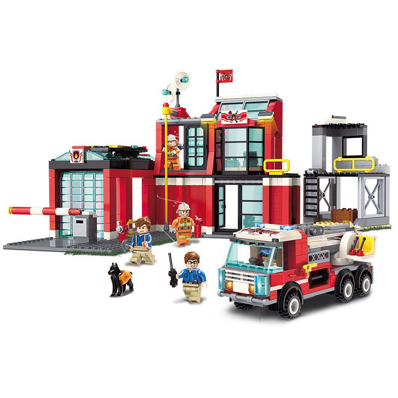 Lắp ráp Lego Trạm Cứu Hỏa - enlighten 2808