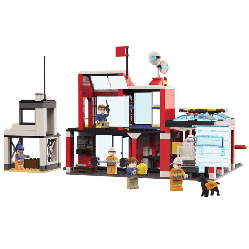 Lắp ráp Lego Trạm Cứu Hỏa - enlighten 2808