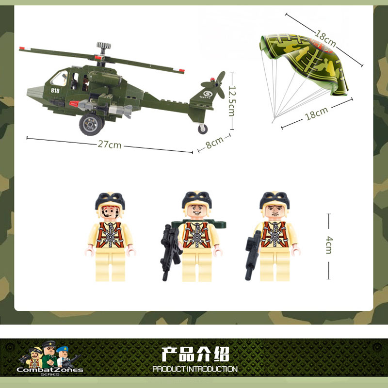 Lego máy bay trực thăng - enlighten 818