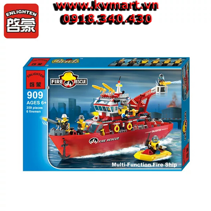 Lego thuyền cứu hỏa - enlighten 909