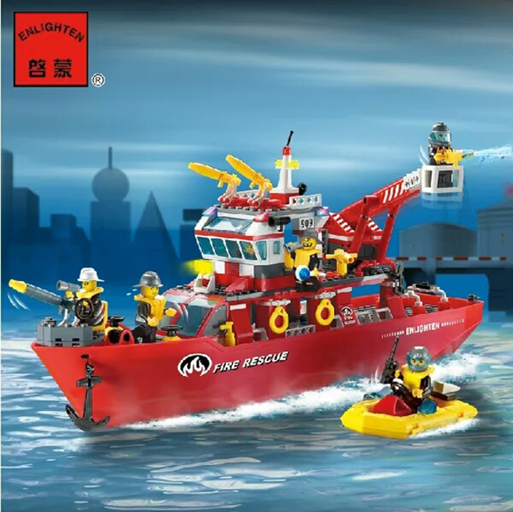 Lego thuyền cứu hỏa - enlighten 909