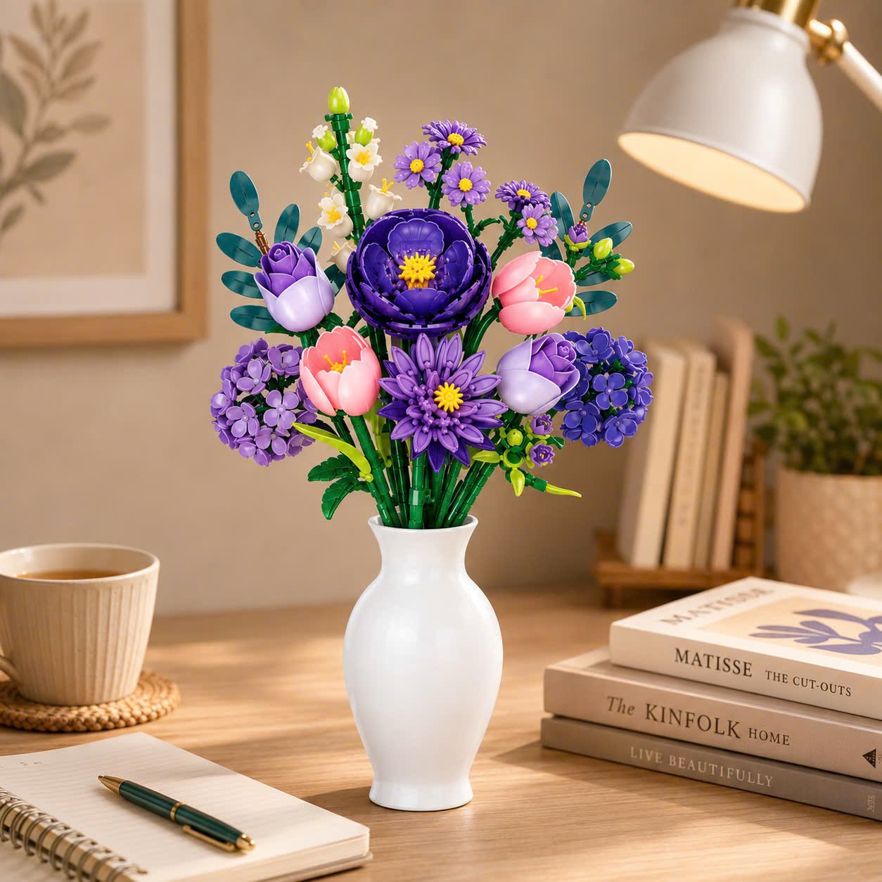 BỘ LẮP RÁP HOA TÍM JIE STAR PURPLE FLOWERS JJ9258 (624 CHI TIẾT) - ảnh 5