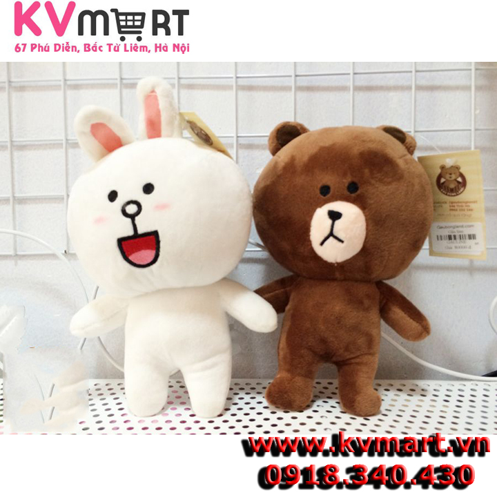 Gấu Brown và Thỏ Cony nhồi bông size 35 cm