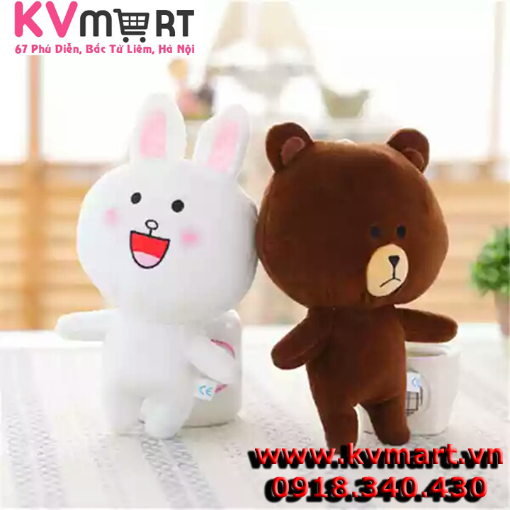 Gấu Brown và Thỏ Cony nhồi bông size 35 cm