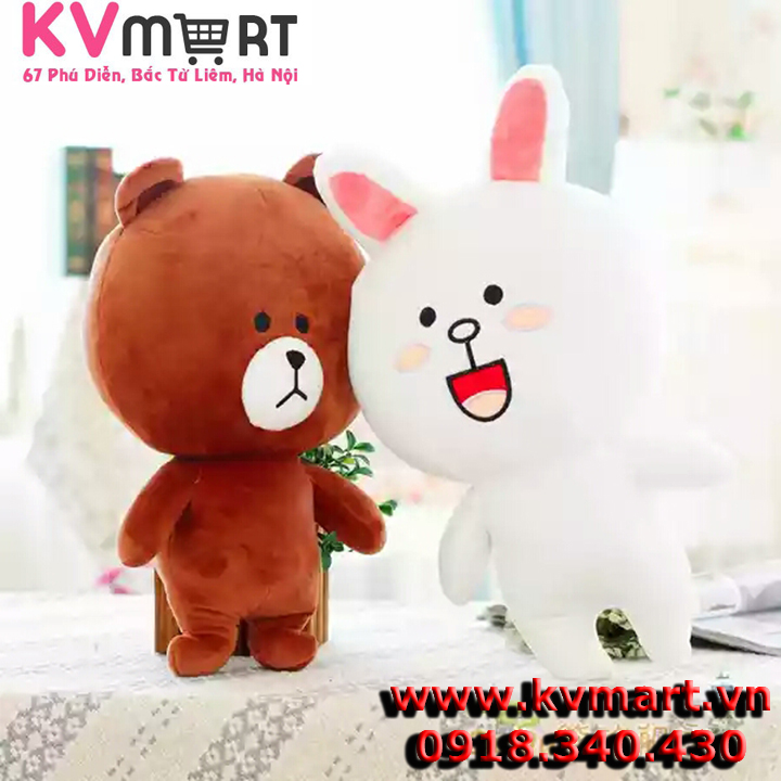 Gấu Brown và Thỏ Cony nhồi bông size 35 cm