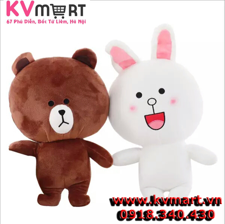 Gấu Brown và Thỏ Cony nhồi bông size 35 cm