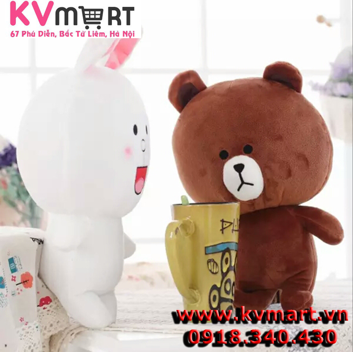 Gấu Brown và Thỏ Cony nhồi bông size 35 cm