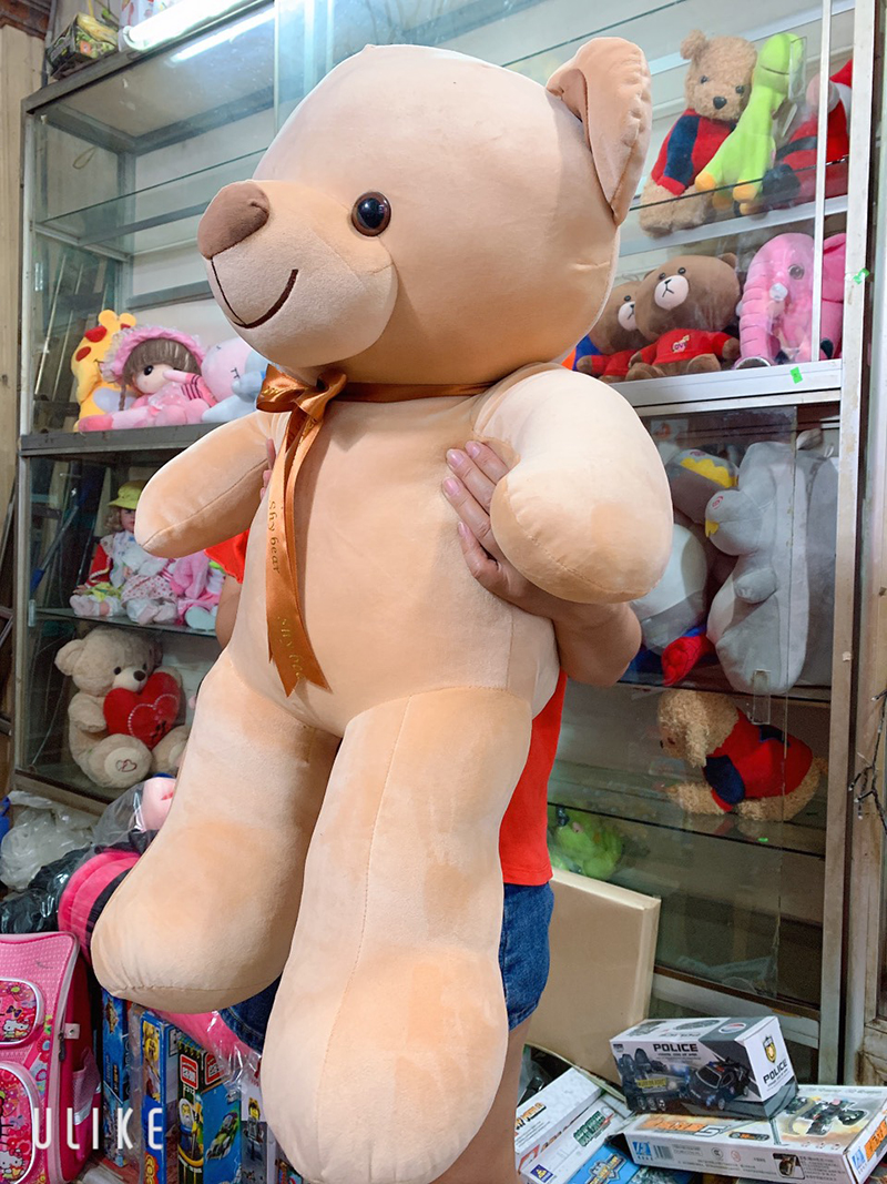 Gấu teddy dáng đứng thắt nơ khổ 80cm