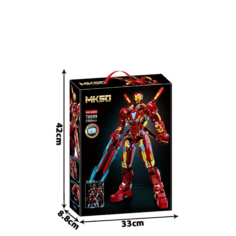 Đồ chơi Lego MK50 Mô Hình Iron Man 1568 Mảnh Ghép - 76099