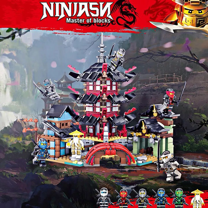 Đồ chơi lắp ráp Lego NinjaGo Đền airjitzu - LEDUO 76013