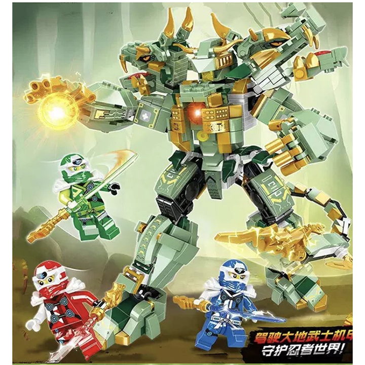 Đồ chơi lắp ráp lego Ninjago Robot Mech Rồng Xanh 782 chi tiết -  LEDUO 76060