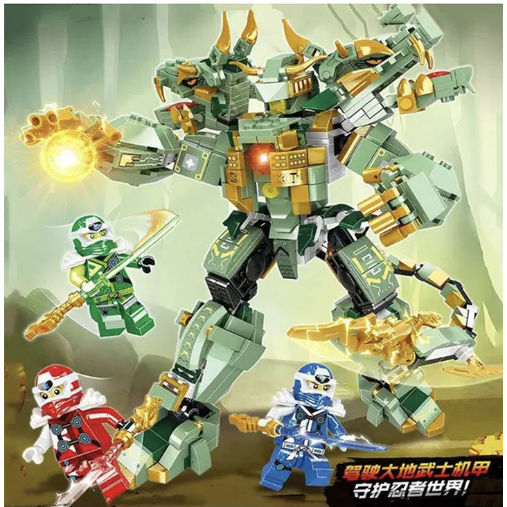 Đồ chơi lắp ráp lego Ninjago Robot Mech Rồng Xanh 782 chi tiết -  LEDUO 76060