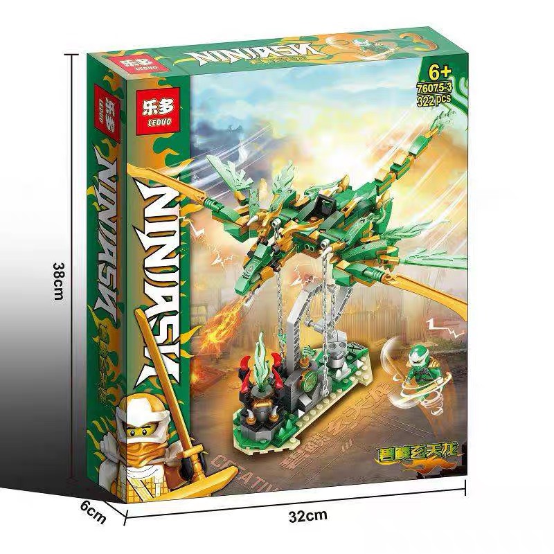 Đồ chơi lắp ráp lego Ninjago rồng -  LEDUO 76075