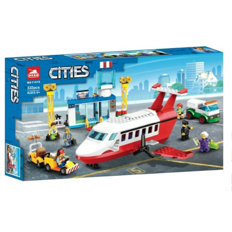 Lắp ráp Lego City máy bay chở khách 322 miếng ghép - LARI 11615