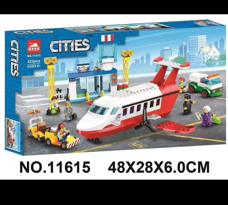 Lắp ráp Lego City máy bay chở khách 322 miếng ghép - LARI 11615