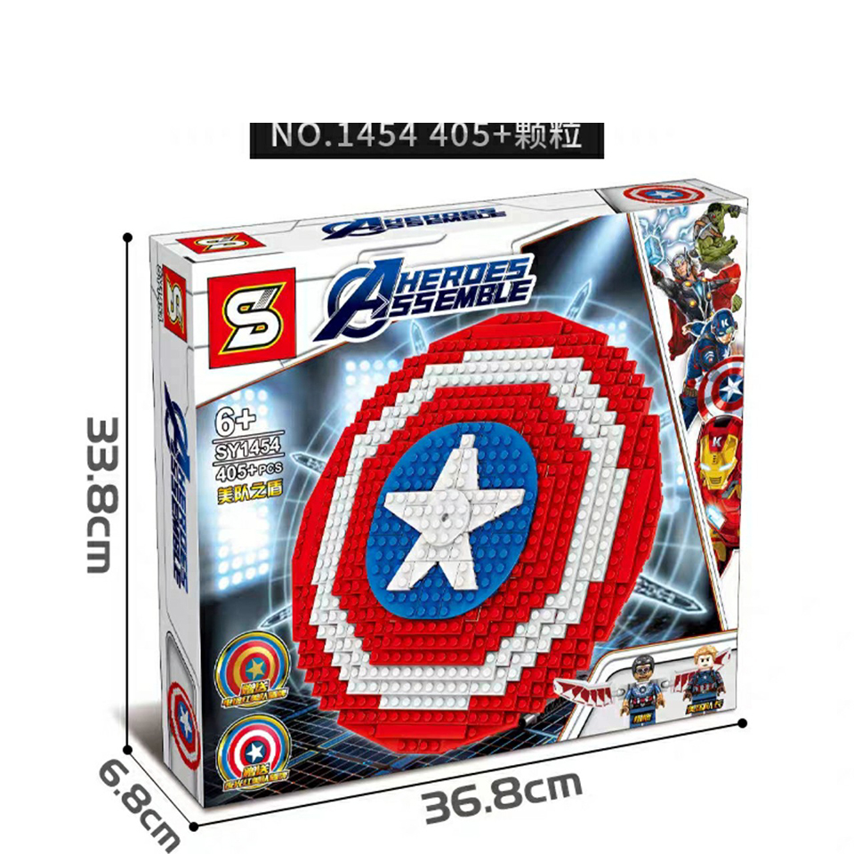 Lắp ráp lego Khiên Của Siêu Anh Hùng Capatain America 405 Chi Tiết - SY1454