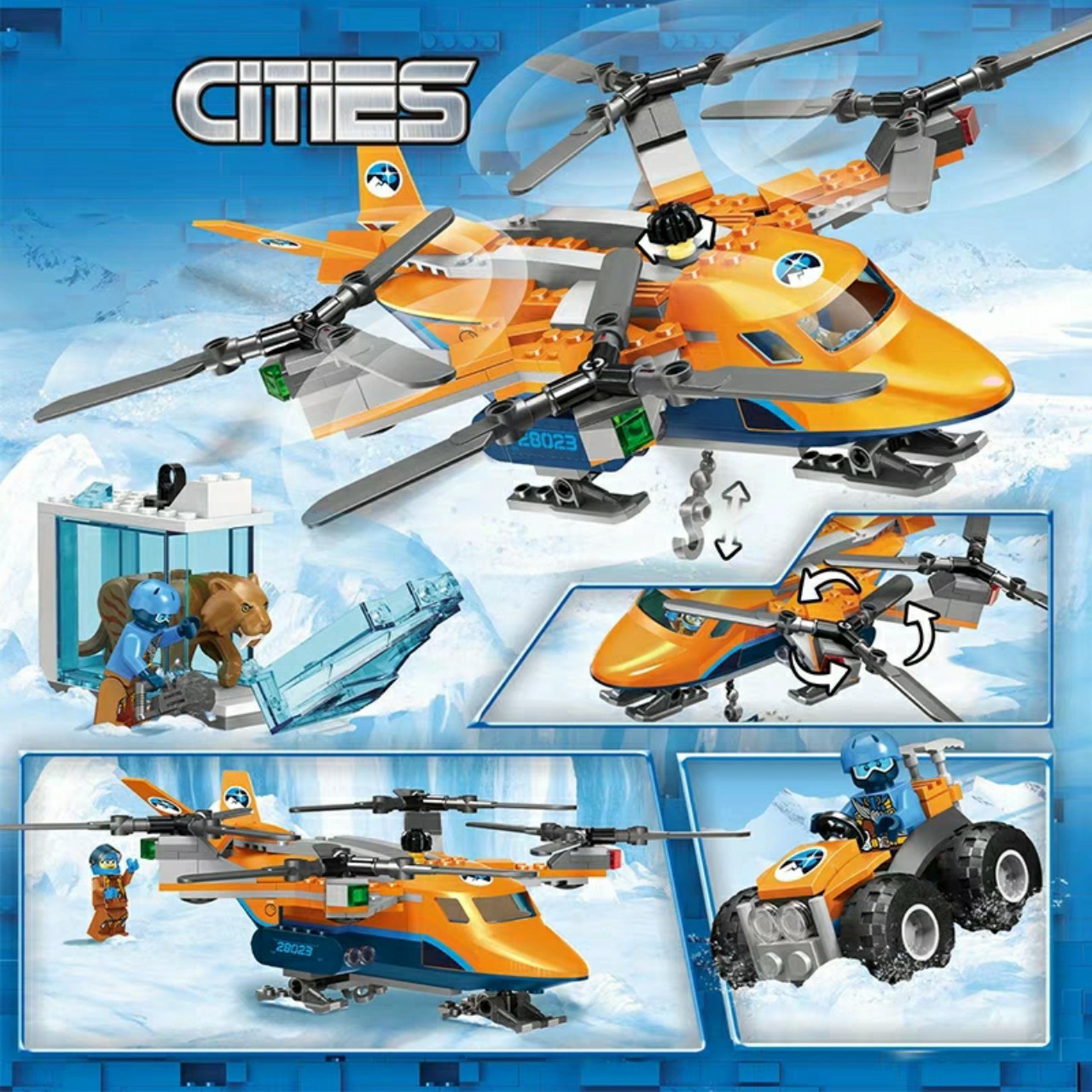 Bộ đồ chơi lắp ráp Lego Cities Máy bay cứu hộ - Lele 28023