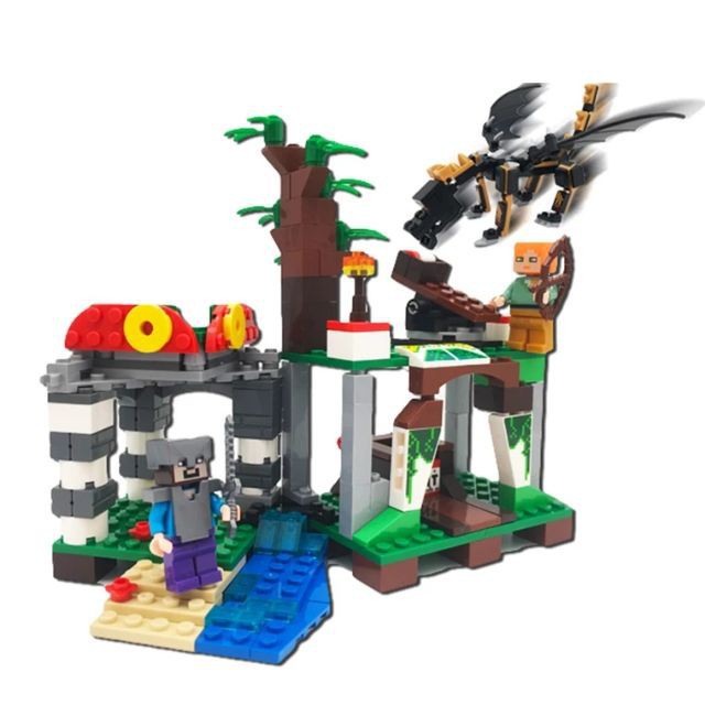 Đồ chơi lắp ráp Lego my world Ngôi TẤN CÔNG TRẠM RỒNG 323 chi tiết - Lele 33162