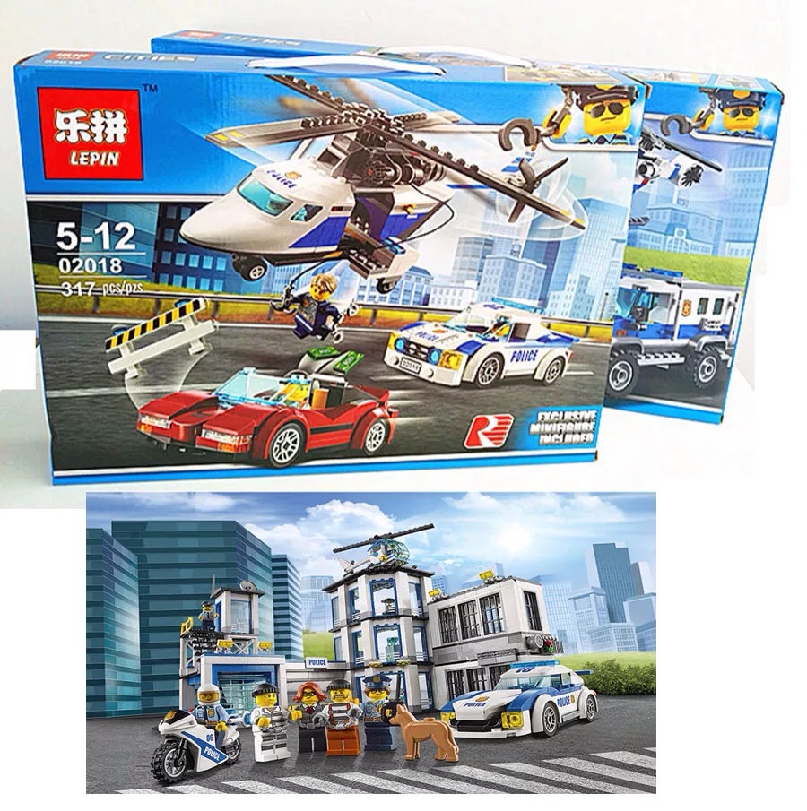 Đồ chơi lắp ráp Lego City đuổi bắt tốc độ cao - Lepin 02018