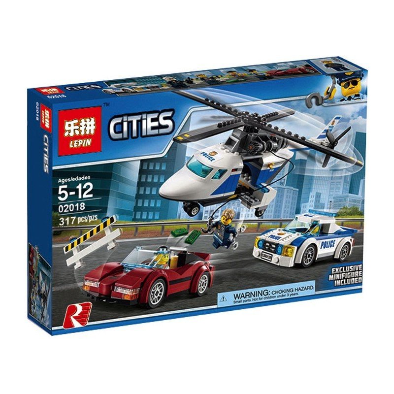 Đồ chơi lắp ráp Lego City đuổi bắt tốc độ cao - Lepin 02018