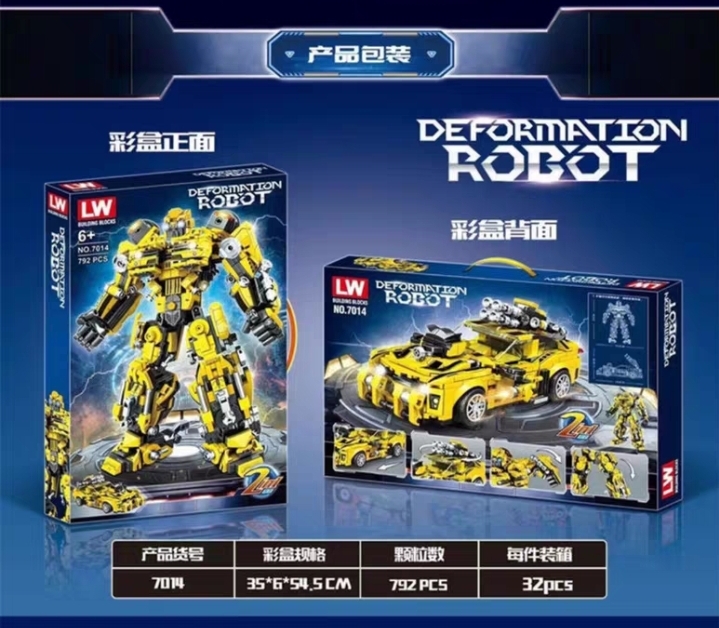 Lắp ráp lego Robot Biến Hình Bumblebee 2 in 1 792Mảnh - LEWAN 7014