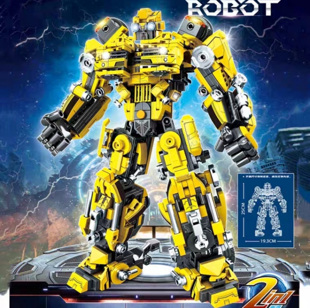 Lắp ráp lego Robot Biến Hình Bumblebee 2 in 1 792Mảnh - LEWAN 7014