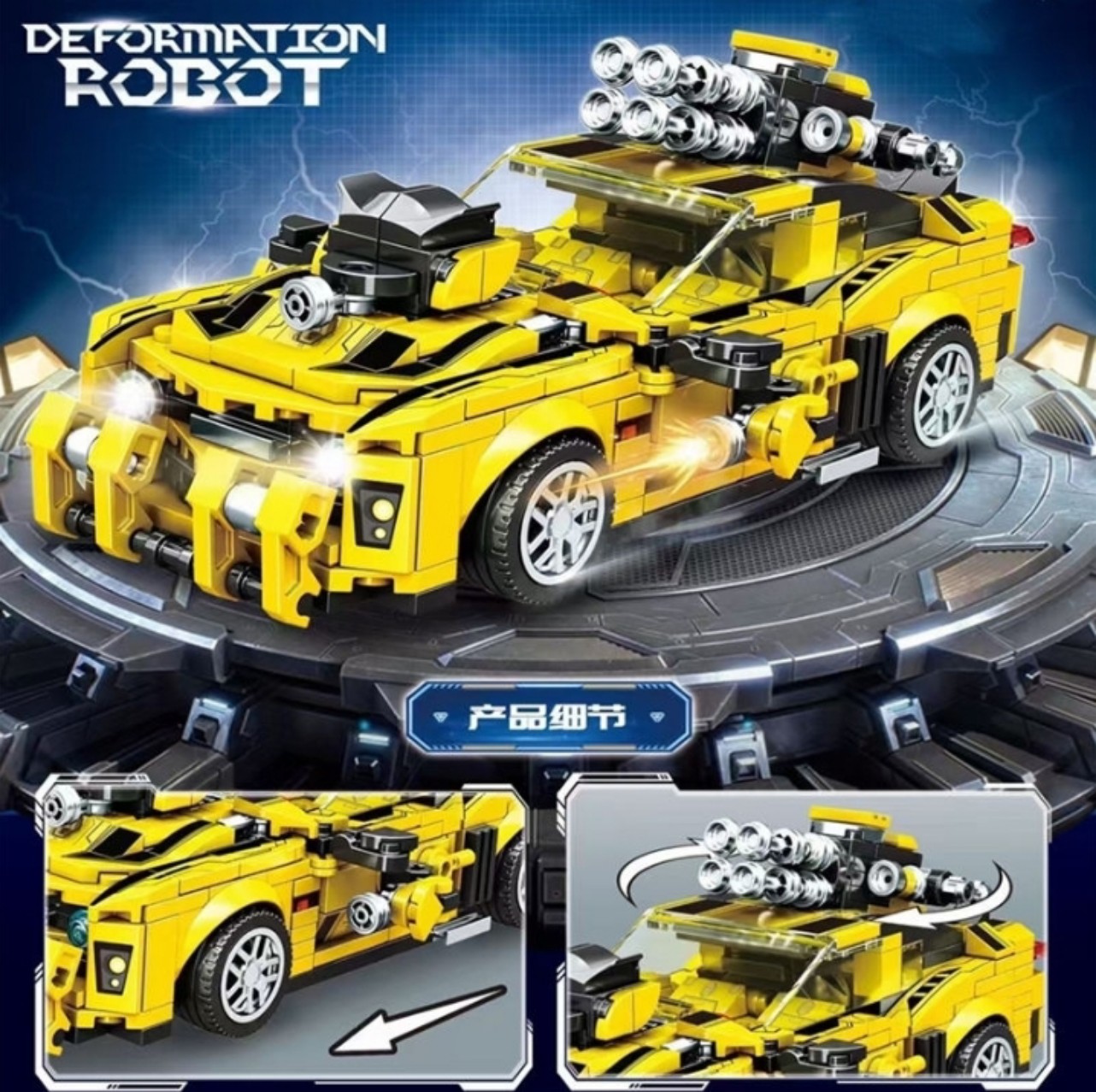 Lắp ráp lego Robot Biến Hình Bumblebee 2 in 1 792Mảnh - LEWAN 7014