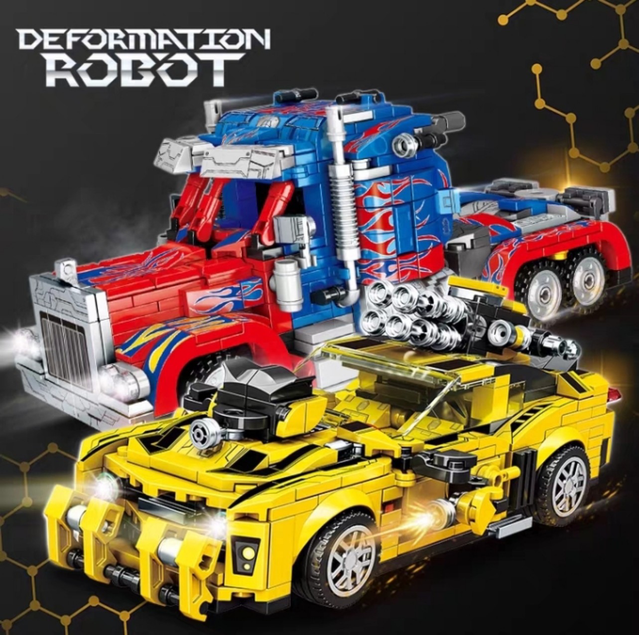 Lắp ráp lego Robot Biến Hình Bumblebee 2 in 1 792Mảnh - LEWAN 7014