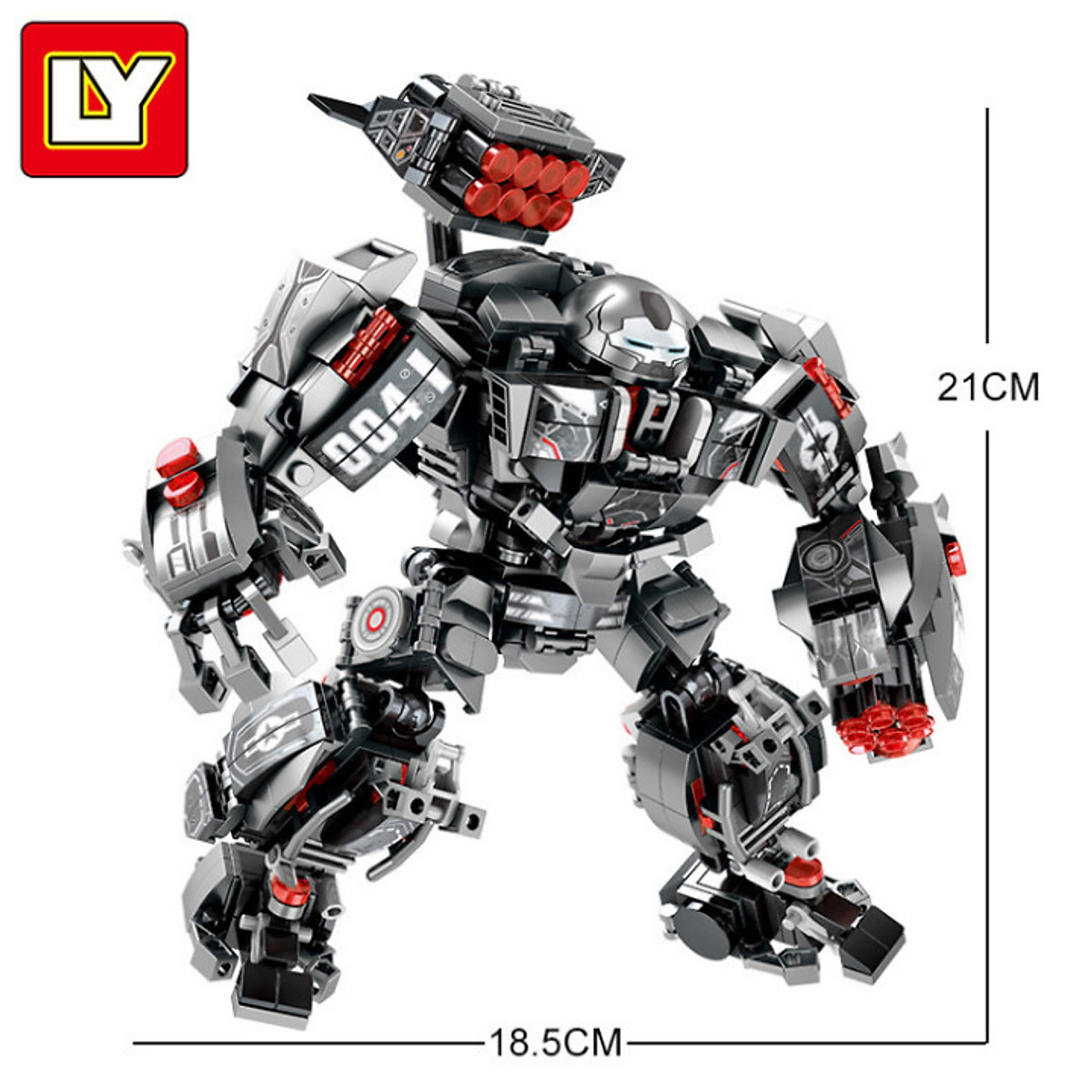 Lắp ráp Lego Hulkbuster chiến binh Mecha đen 632 chi tiết - LY76013
