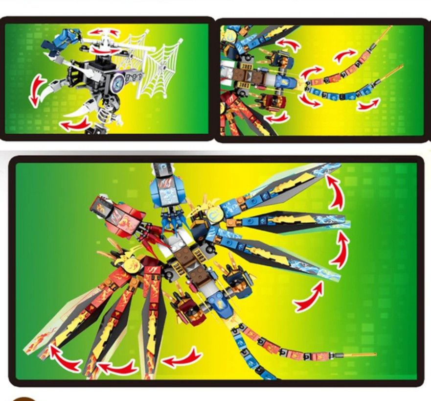 Đồ chơi lắp ráp lego Ninjago rồng 2 đầu - MG121