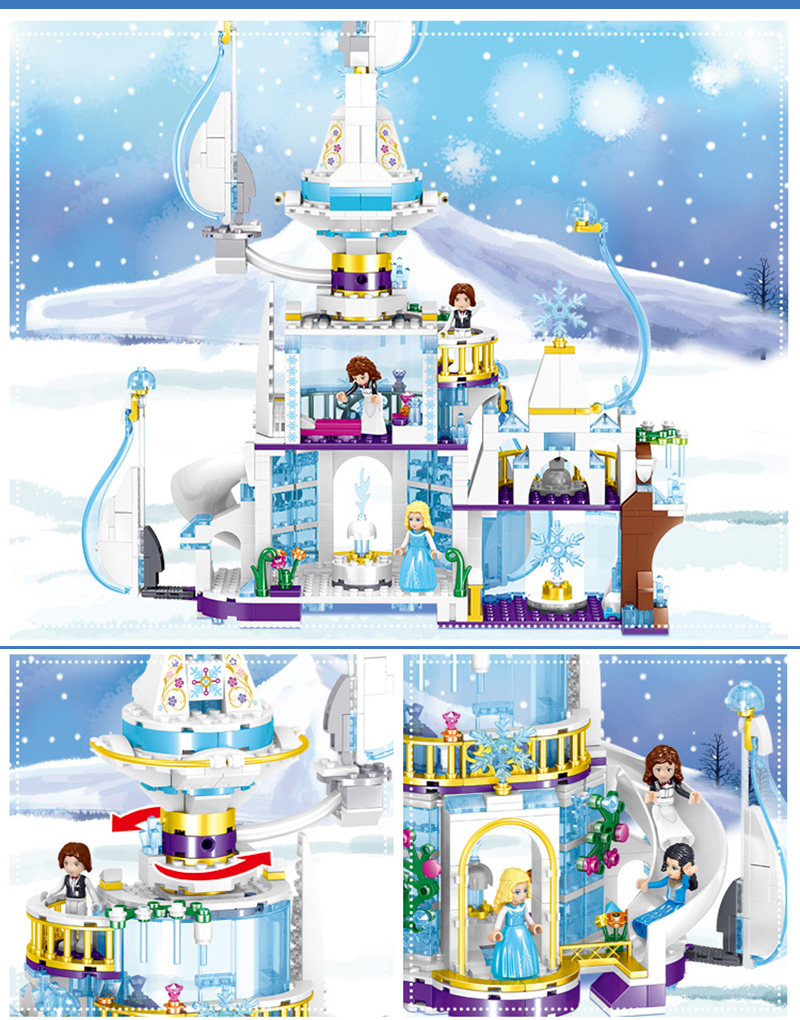 Đồ chơi Lego Lâu đài công chúa băng giá 617 chi tiết - ZHEGAO QL1142