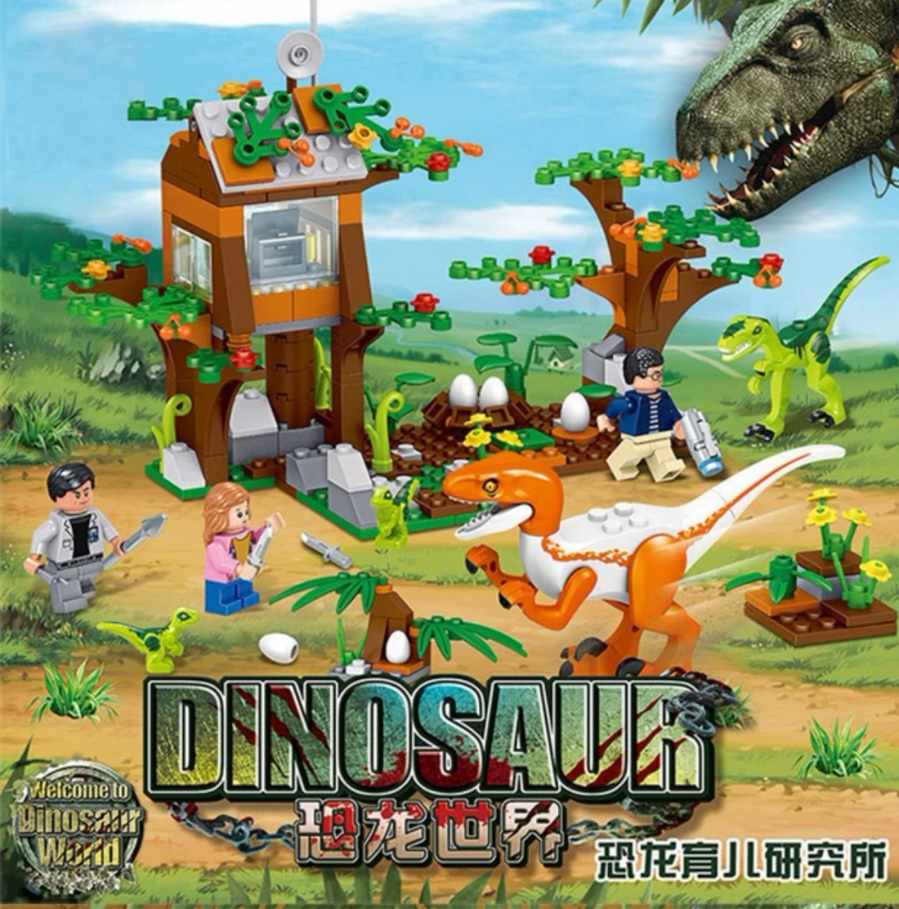Lego khủng long 3 sừng đẻ trứng - QL1703