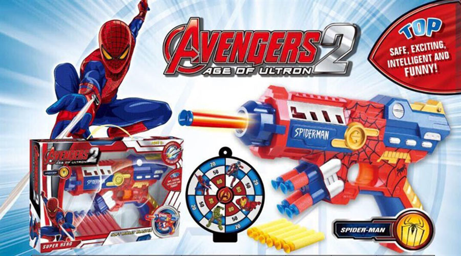 Đồ chơi súng bắn đạn xốp SPIDERMAN - SB354 1