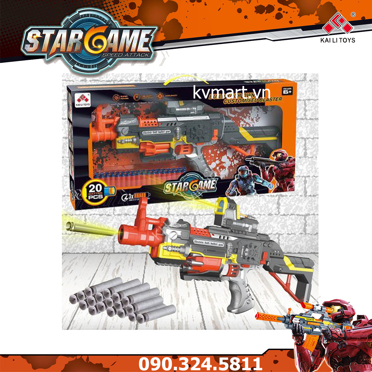 Đồ chơi súng bắn đạn xốp mút kính - Blaster SB418