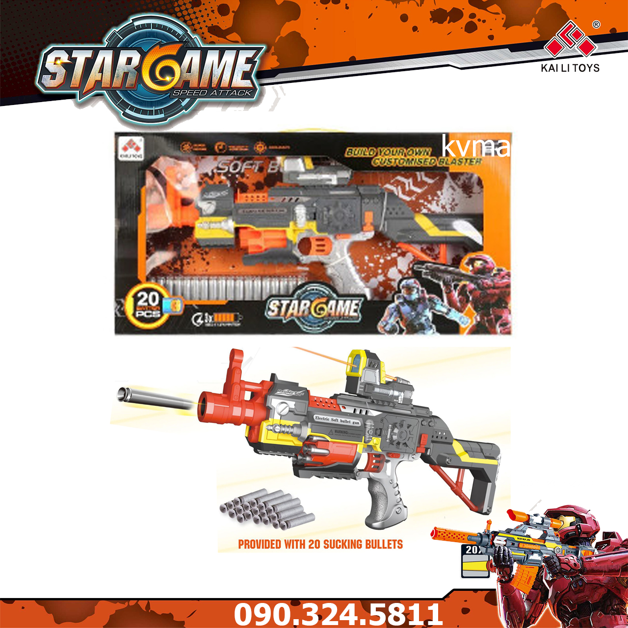 Đồ chơi súng bắn đạn xốp mút kính - Blaster SB418