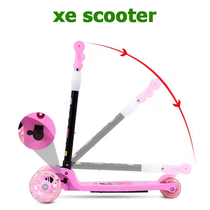 Xe trượt Scooter ba bánh có đèn